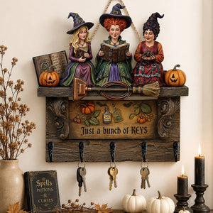 Sassy Triple Witch Key Hanger, Personalized Gifts For Witch Lovers 03qhdt250726