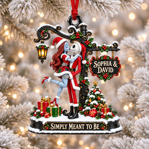 Spooky Sweethearts Acrylic Christmas Ornament - Personalized Gifts For Couple 06TYDH160926