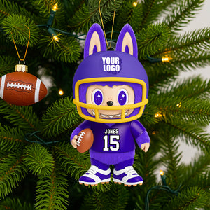 Christmas Monster American Football Ornament Personalized Football Gifts 04HUDT040925