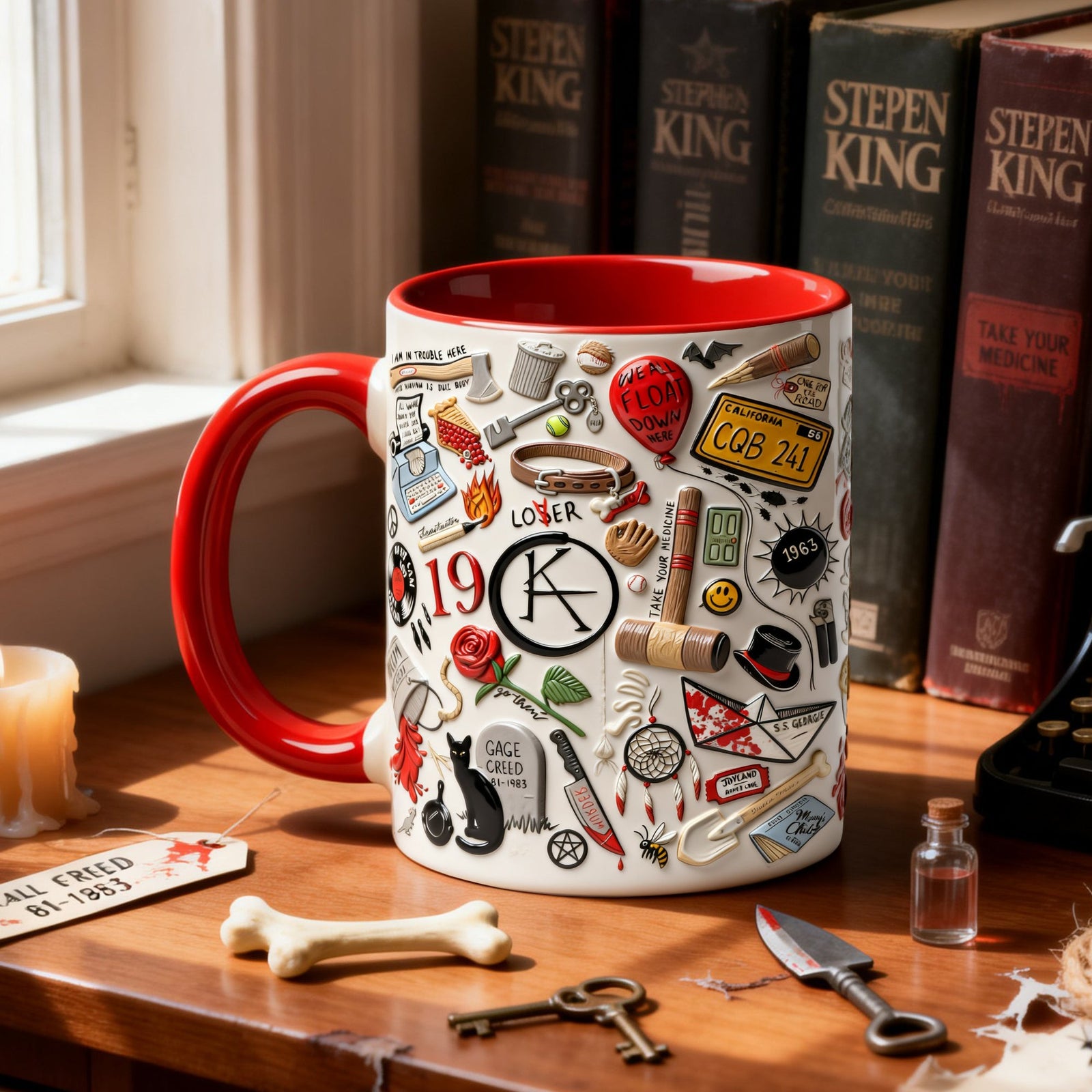 Horror Book Icon Accent Mug - Personalized Gifts 02nalu220126
