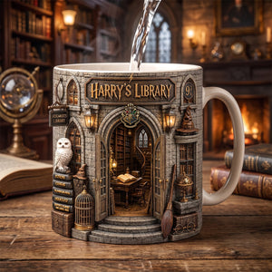 Fantasy Library Book Coffee Mug - Personalized Gifts For Book Lovers 01OHDH060826