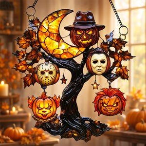 Spooky Halloween Pumpkin Tree Suncatcher Ornament 02PGDT200826