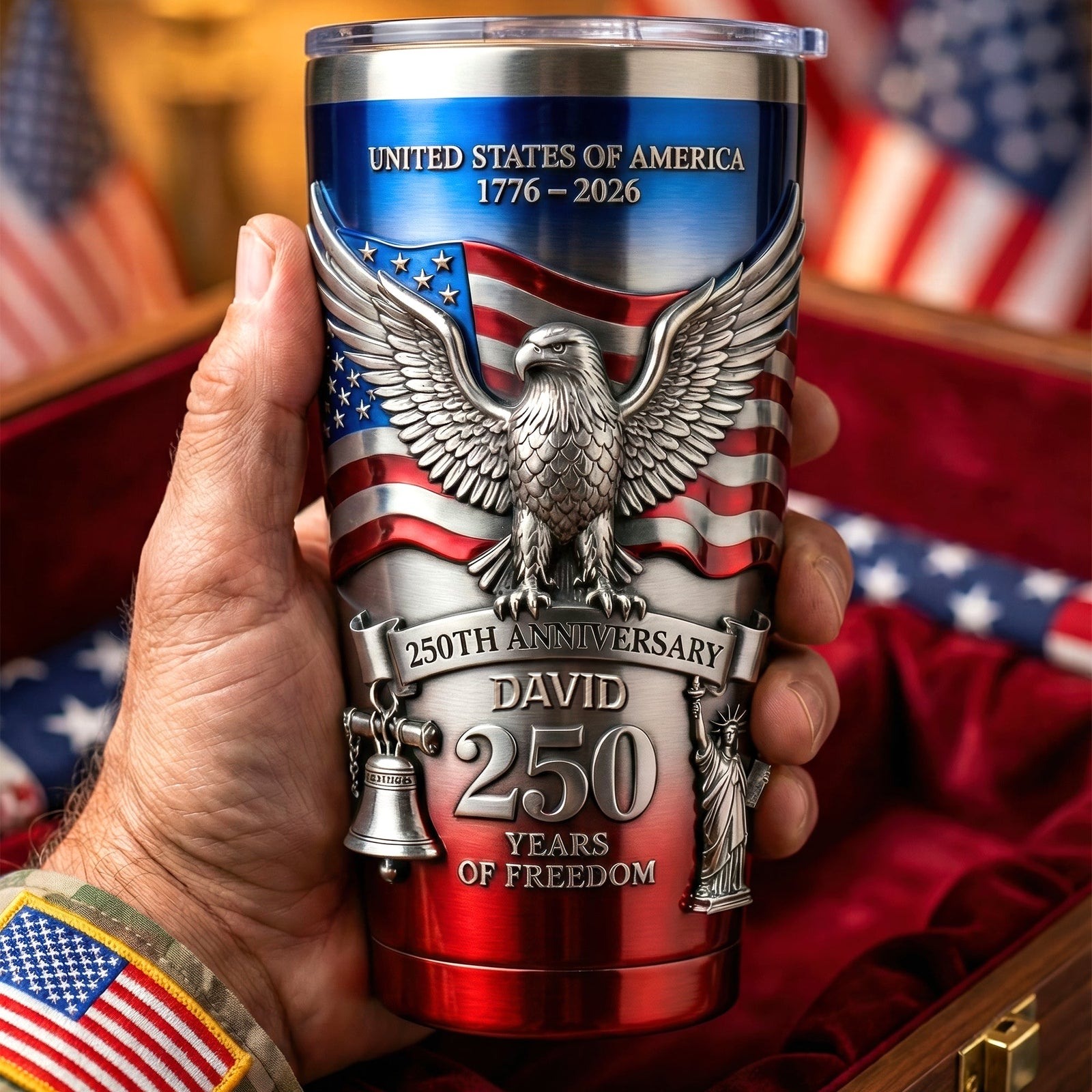 Proud Anniversary Tumbler - Personalized Gift For Patriot 02QHQN120226