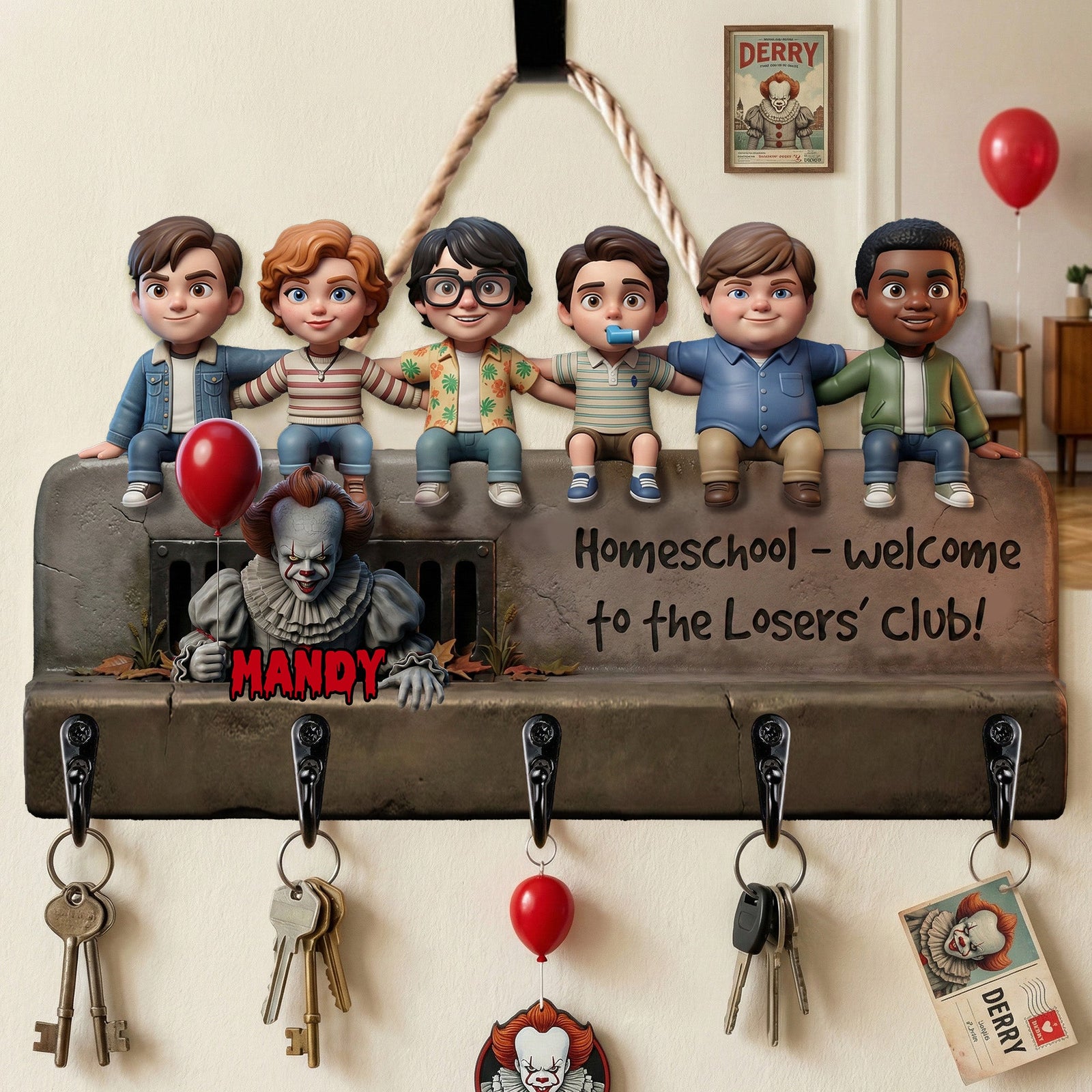 Scary Homeschool Key Hanger - Personalized Funny Gifts 02pamg230126