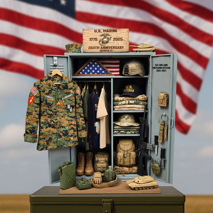 Military 250th Anniversary Personal Locker Plaque - Personalized Gifts For Veteran 051qhtn300625 MR