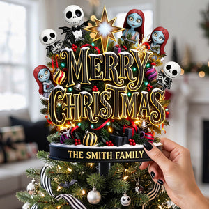 Spooky Family Tree Topper - Personalized Christmas Gifts For Family 03tota120926