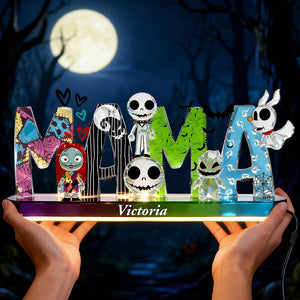 Spooky Mama Acrylic Light Box Personalized Gifts For Mom 04OHDT230226