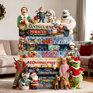 Classic Christmas Collection Stack Pillow, Personalized Christmas Gifts 02qhtn071125