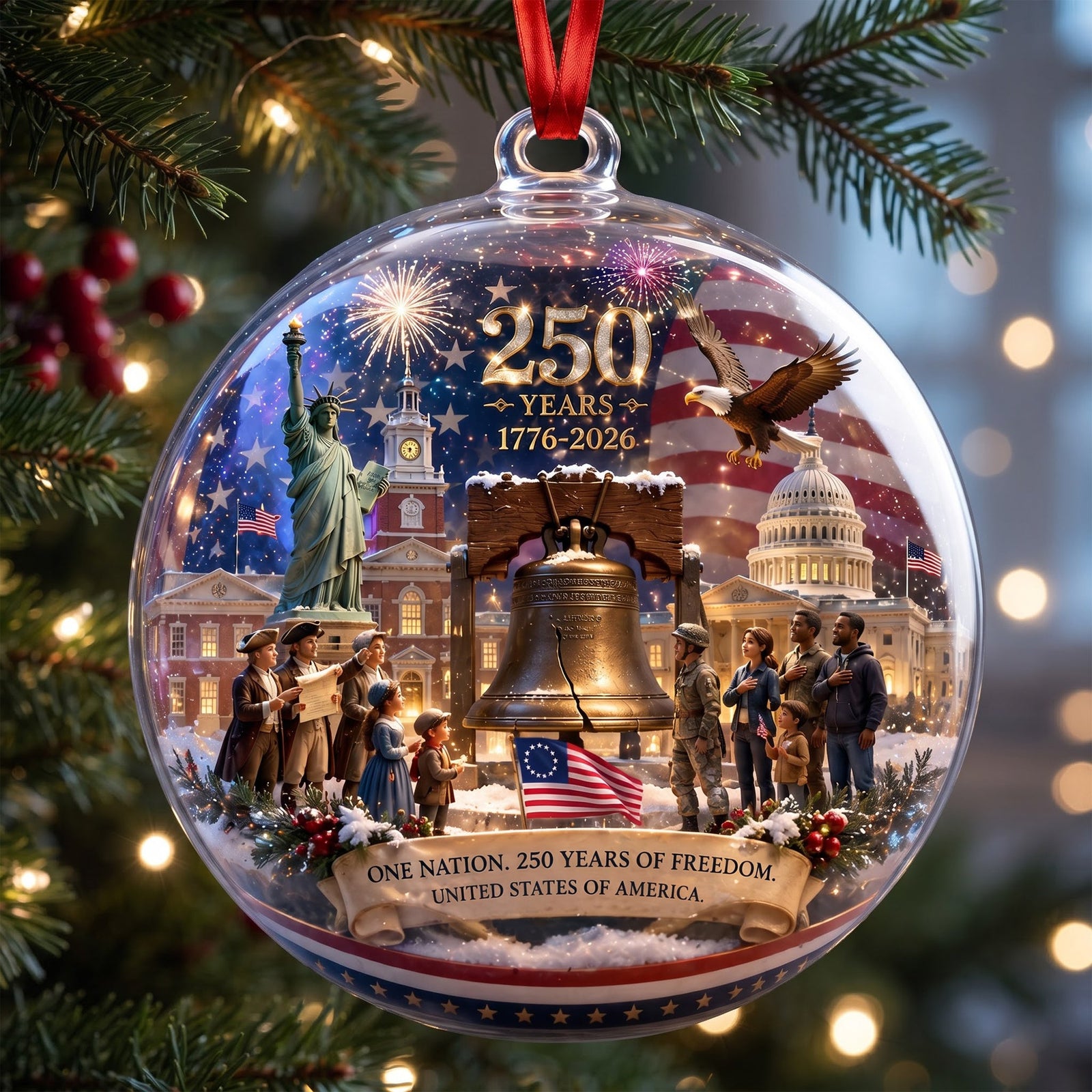 Glory Year Acrylic Christmas Ornament, Personalized Gifts For Patriots 03qhlu310826