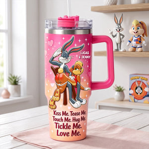 Love Me Colorful 40oz Tumbler With Handle - Personalized Gifts For Couples 01hutn060826