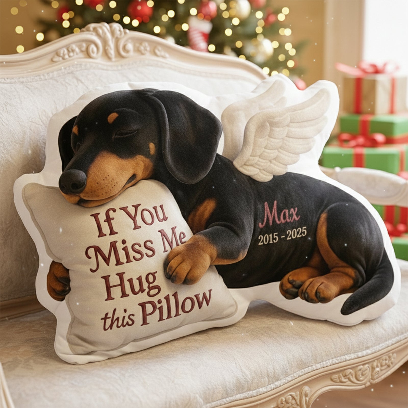 Dog Memorial Custom Shaped Pillow - Custom Photo Gifts For Dog Lover 04TGLU081125