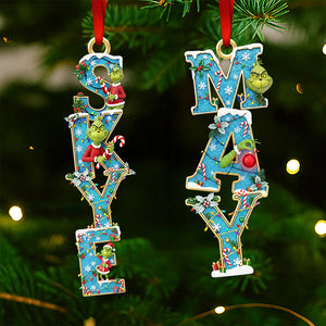 Funny Alphabet Tree Ornament Personalized Christmas Gifts 03HUDT011125