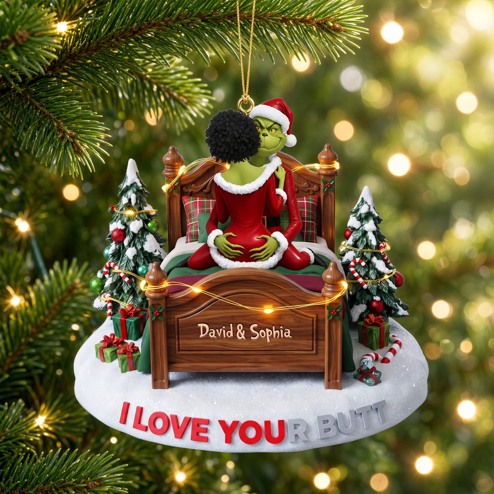 A Naughty Little Christmas Ornament - Personalized Gifts For Couple 02TOLU040926