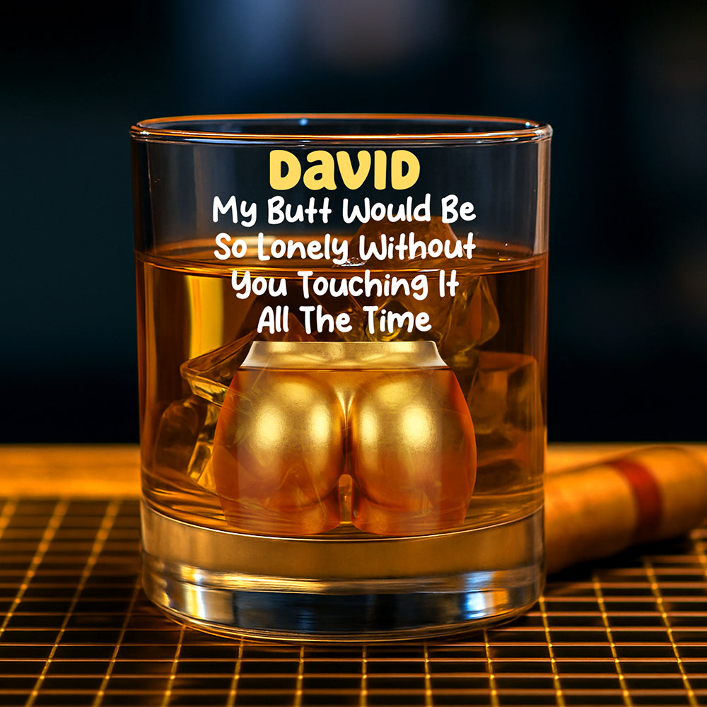 Naughty Couple 11oz Round Whiskey Glass - Personalized Gifts For Couple Christmas Glass 02NAQN201025-Homacus
