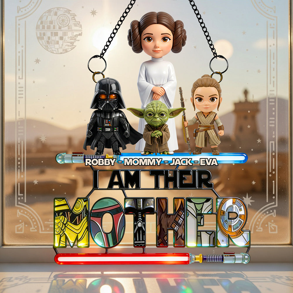 Universe Mom And Kids Layer Suncatcher  - Personalized Gifts For Mother's Day Suncatcher Ornament 01NADT030426