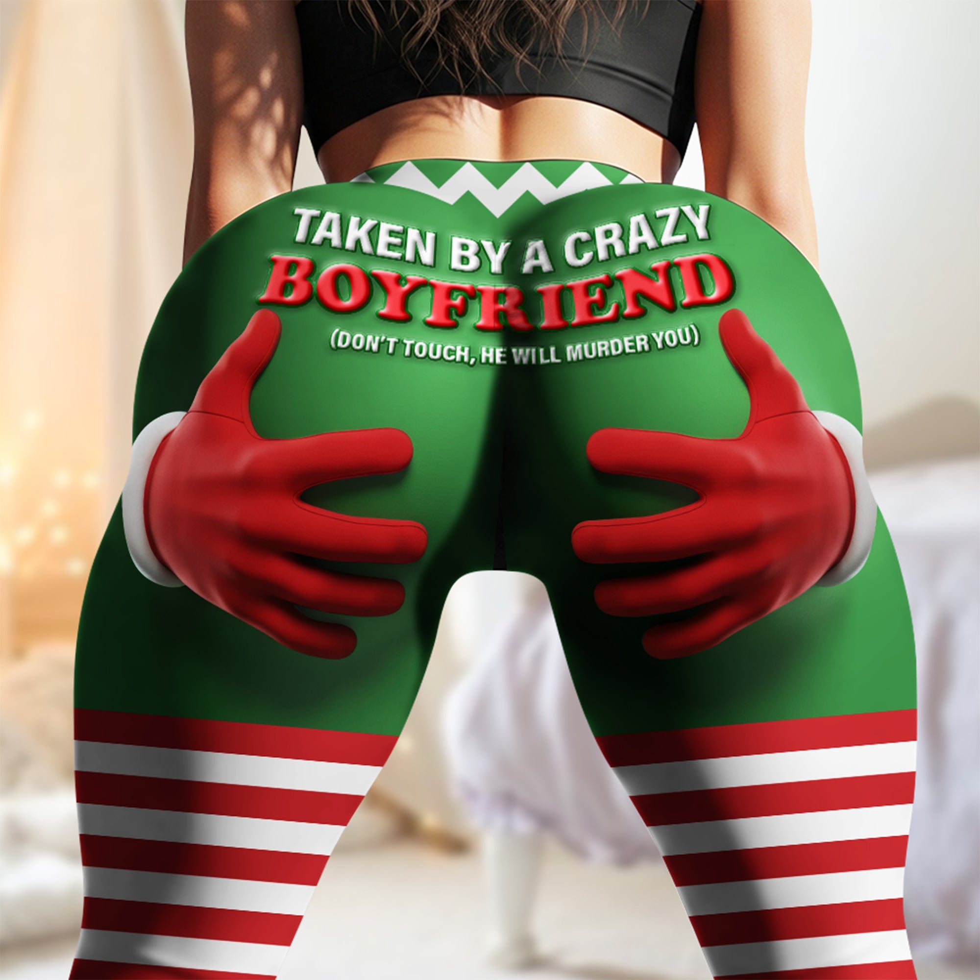 Naughty Santa Hands Leggings - Personalized Christmas Gifts For Her 05naqn161025