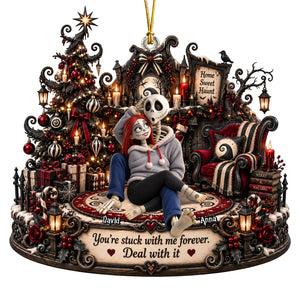 Gothic Couple Christmas Ornament - Personalized Gifts For Couple 02toqn220926