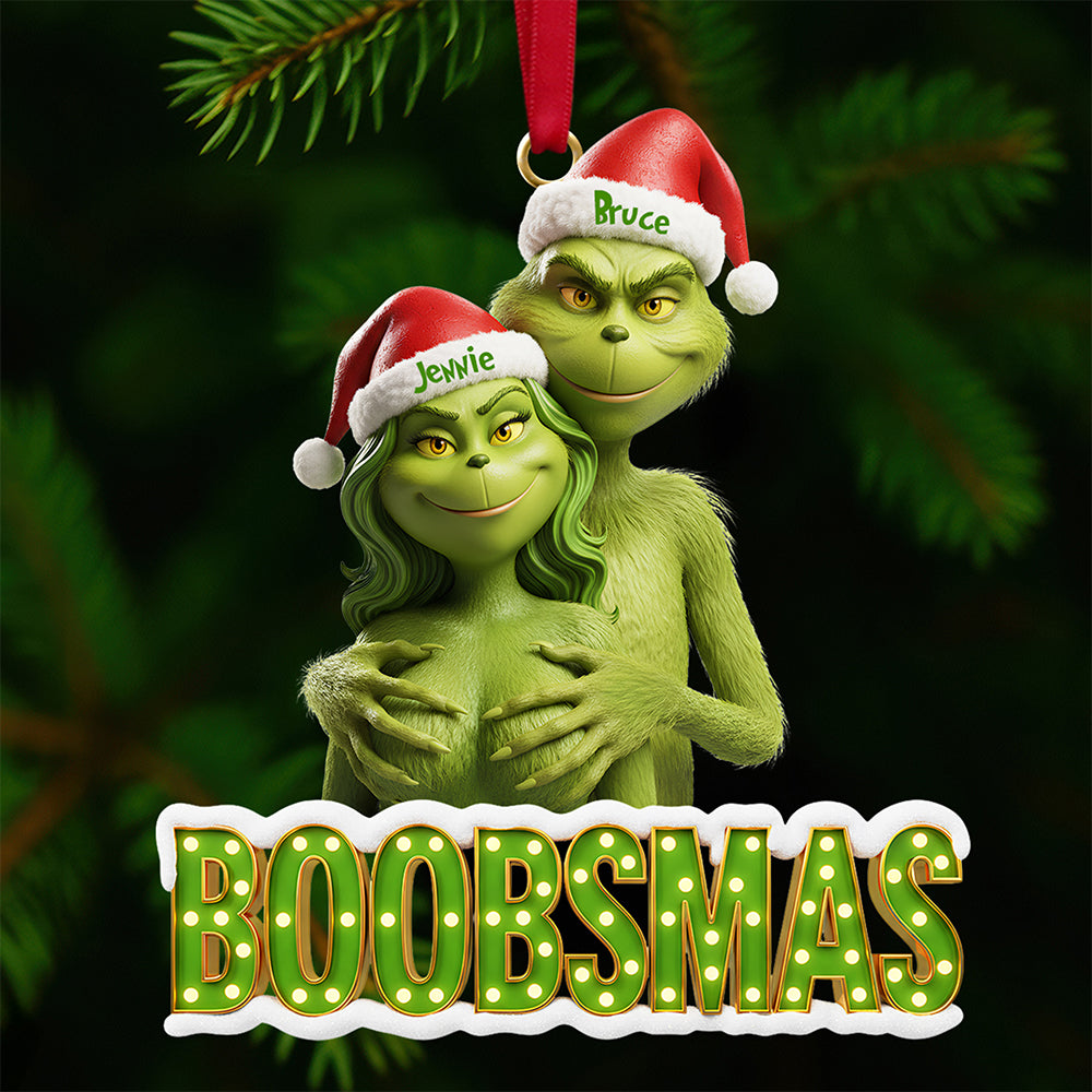 Naughty Couple Christmas Tree Ornament Personalized Gifts 05OHDT141125