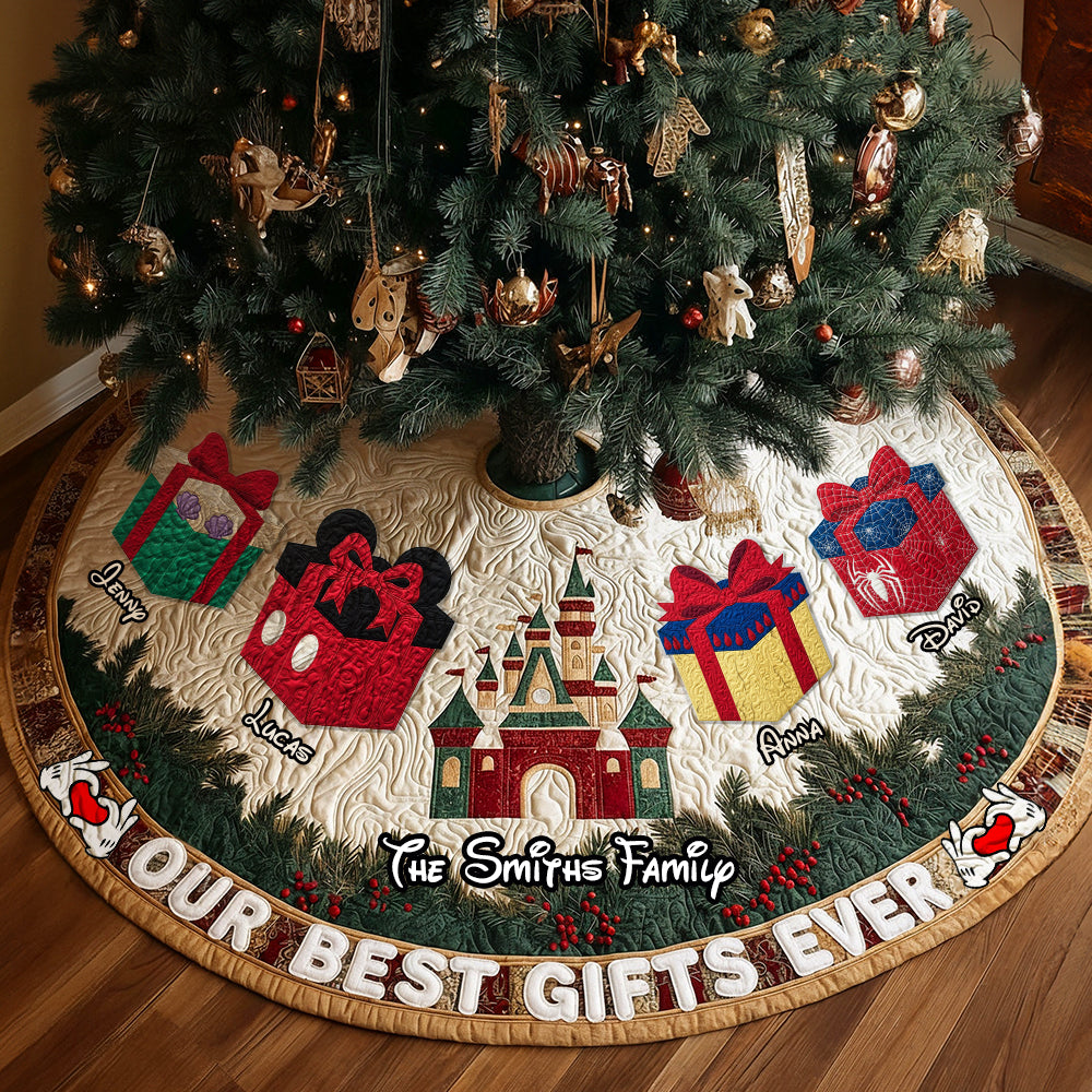 Best Gifts Family Gathering Quilted Tree Skirt, Personalized Gifts For Family 05qhtn011025