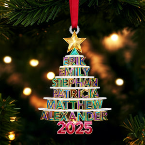 Christmas Tree Family Name Ornament Personalized Gifts For Family 03NALU161025-Homacus