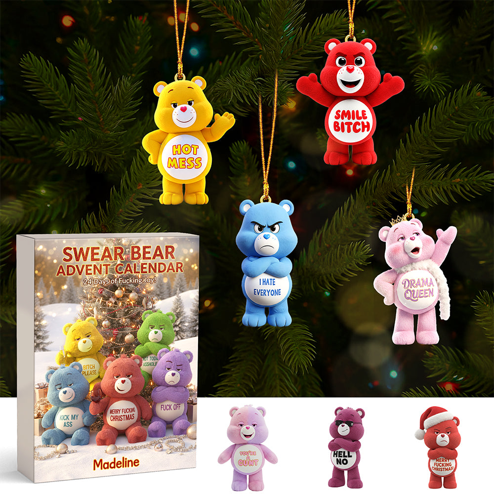 Swear Funny Cartoon Animal, Personalized Christmas Gifts Advent Calendar Blind Box 04namg291025
