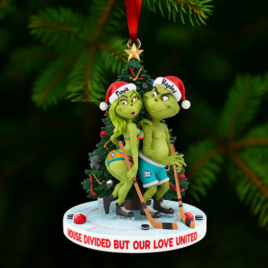 Ice Hockey Christmas Ornament Personalized Funny Gifts For Couple 03hulu081025