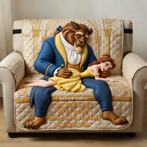 Naughty Couple Quilted Sofa Cover - Personalized Gifts For Couple 06naqn210126
