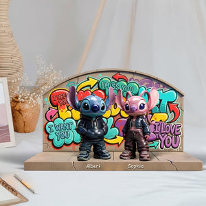 Cute Hiphop Couple Plaque - Personalized Gifts For Couple 04toqn191225
