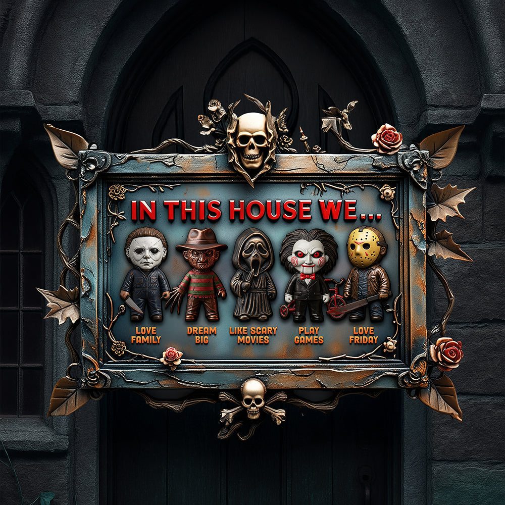 Horror House - Metal Sign Personalized Gifts For Horror Fan 03qhqn200525-Homacus