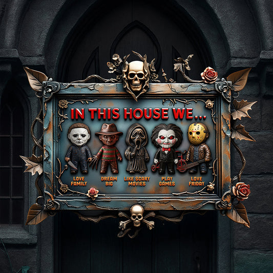 Horror House - Metal Sign Personalized Gifts For Horror Fan 03qhqn200525-Homacus