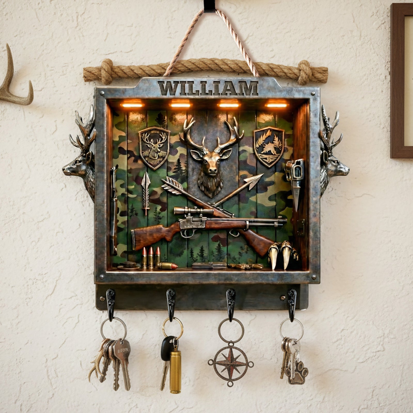 Deer Hunting Acrylic Key Hanger – Personalized Gifts For Hunters 02tgmg231225