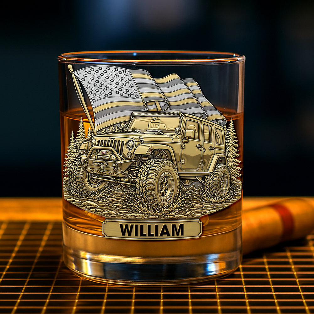 Trail Rider Whiskey Glass - Personalized Gifts For Off-road Lovers 04naqn010825