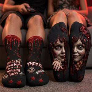 Horror Villain Character Socks - Personalized Gift For Horror Lovers 03HUTA011026