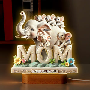 Personalized Gifts For Mom Elephant LED Light 01hutn170425-Homacus