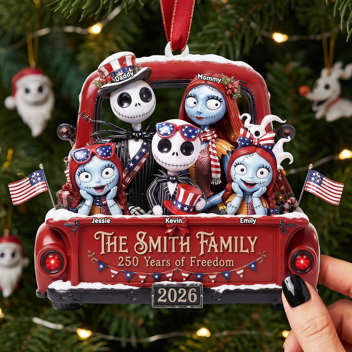 Proud Family Acrylic Ornament - Personalized Christmas Gift For Family 02tyta250826