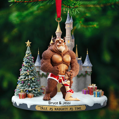 Tale As Naughty As Time Ornament - Personalized Christmas Gift For Couples 01OHLU190925