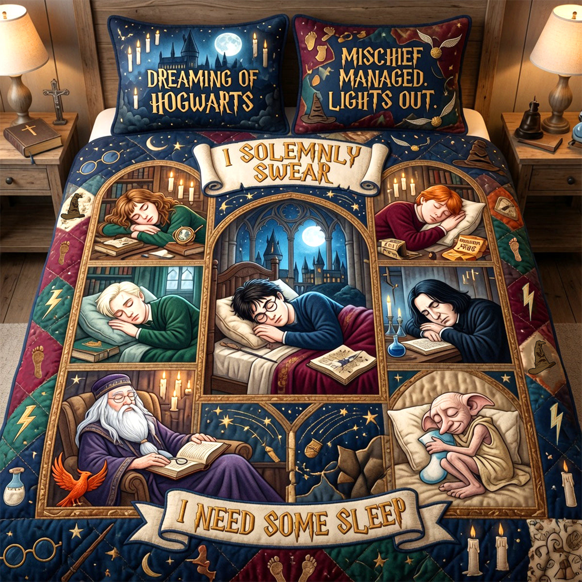 Fantasy Wizard Quilt Bed Set - Personalized Gifts For Fantasy Lovers 01tytn100726