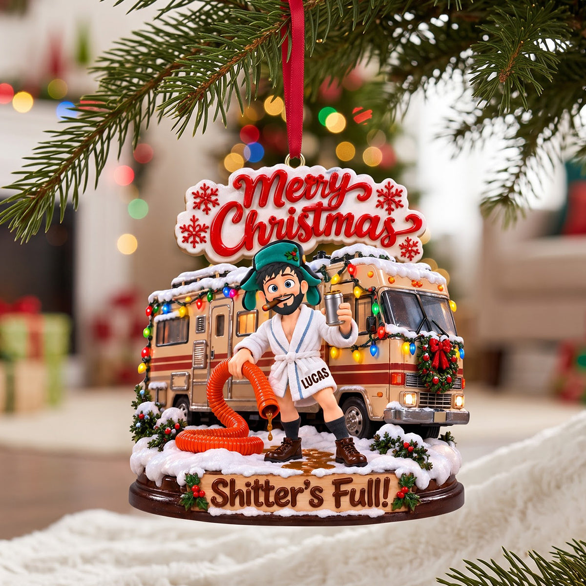 Christmas Vacation Acrylic Ornament - Personalized Gifts For Christmas 01natn151026
