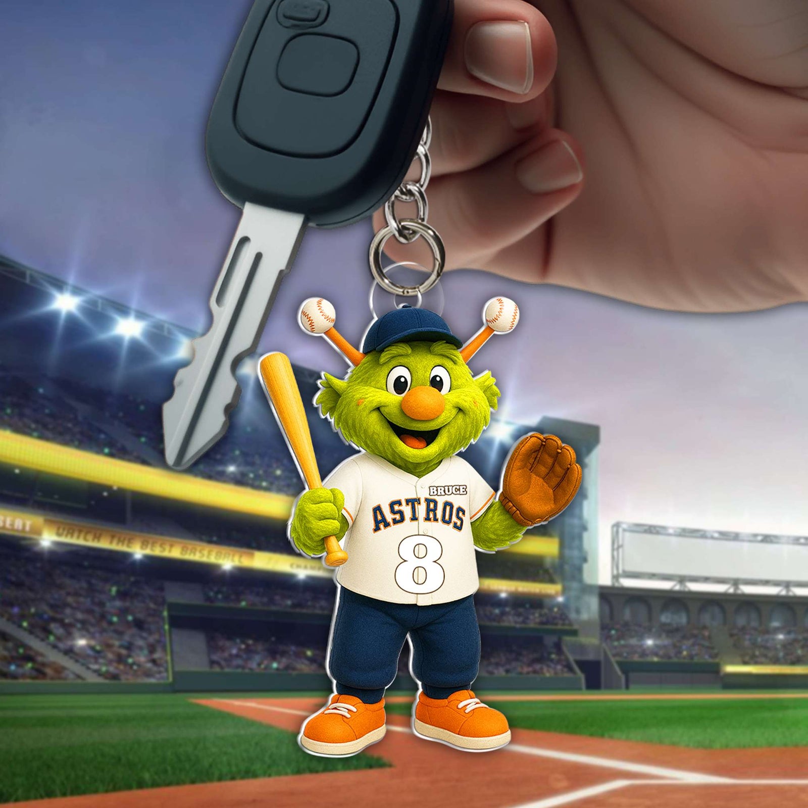 Cute Mascot Baseball Acrylic Keychain - Personalized Gifts For Baseball Lovers 04OHLU070725