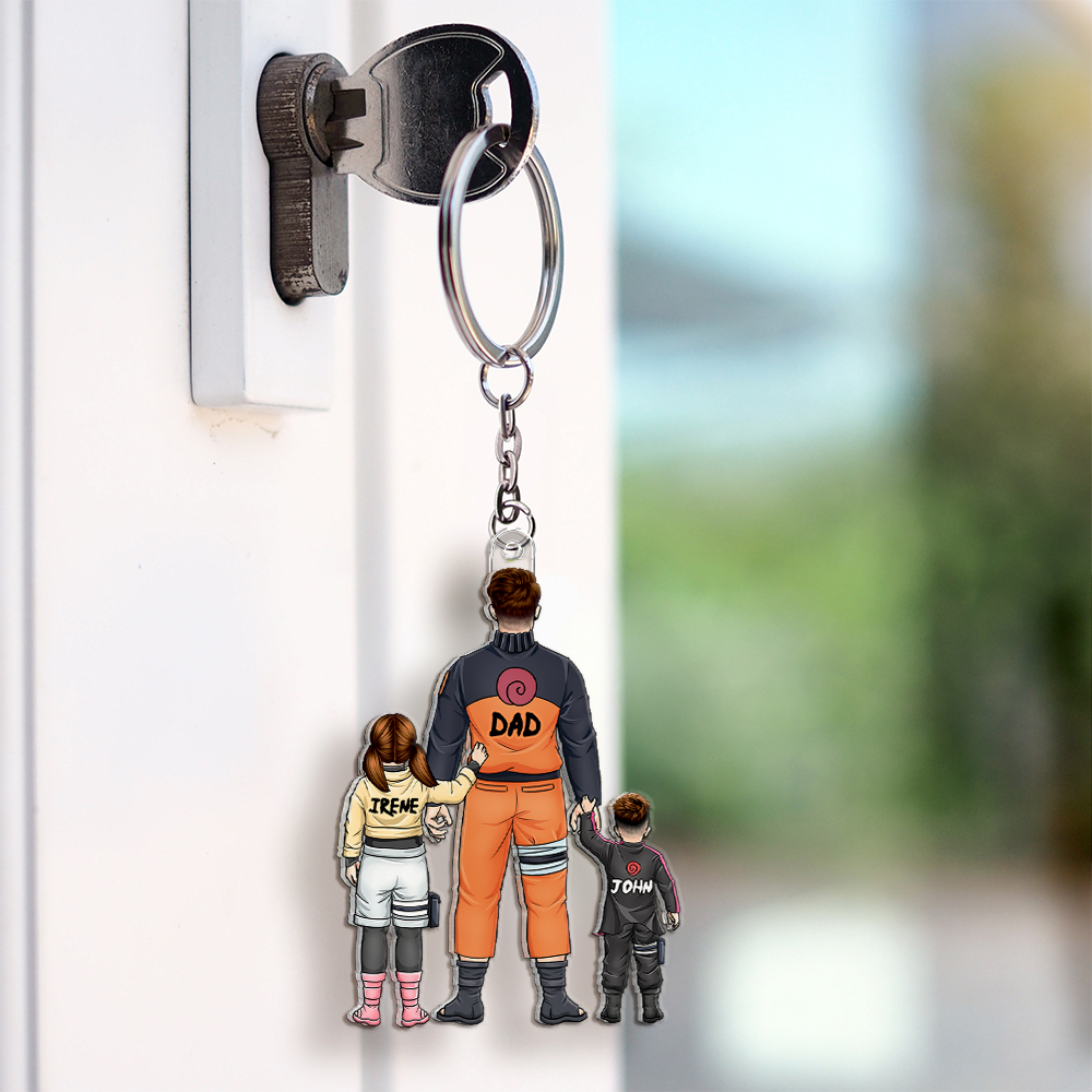 Anime Dad Keychain - Personalized Gifts For Dad 01qhhu120525pa - Keychains - GoDuckee