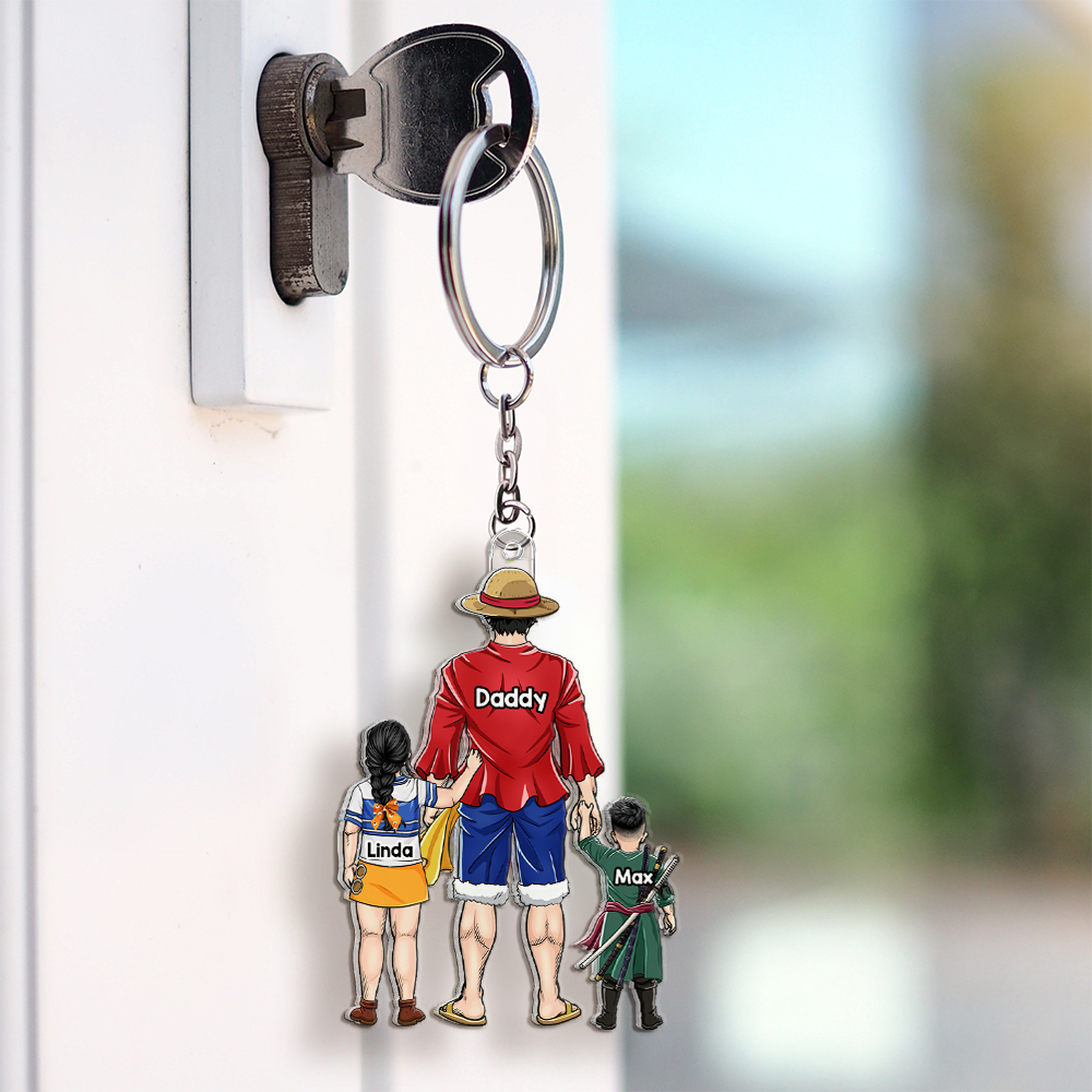 Pirate Dad Keychain- Personalized Gifts For Dad 02qhhu120525pa - Keychains - GoDuckee