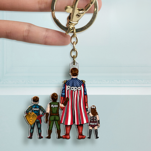 Super Dad Keychain - Personalized Gifts For Dad 06qhhu160525hg - Keychains - GoDuckee
