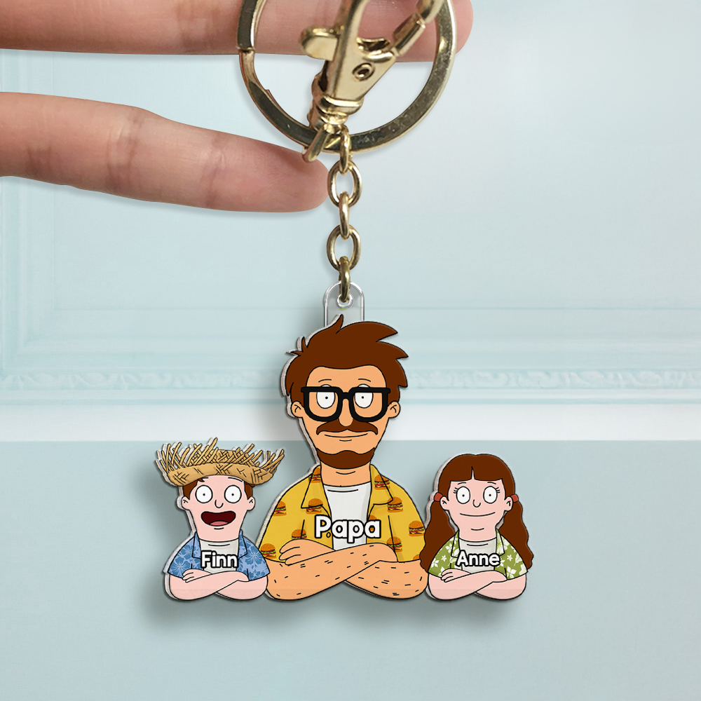 Grill Master Dad Acrylic Keychain - Personalized Gifts For Father 02QHHU160525HG-Homacus