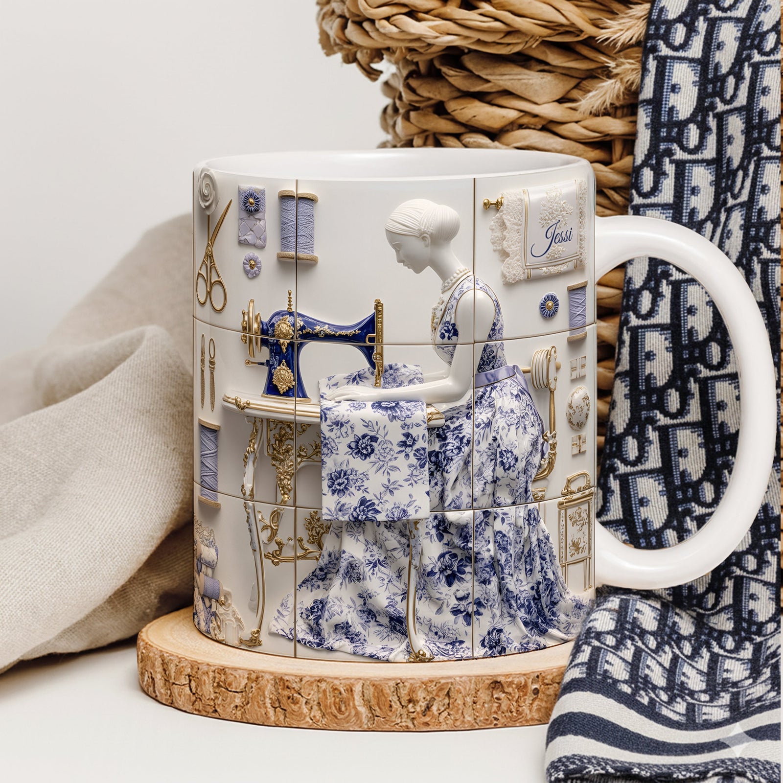 Sew Crafty Girl Coffee Mug - Personalized Gifts For Sewing Lovers 03TGLU151125