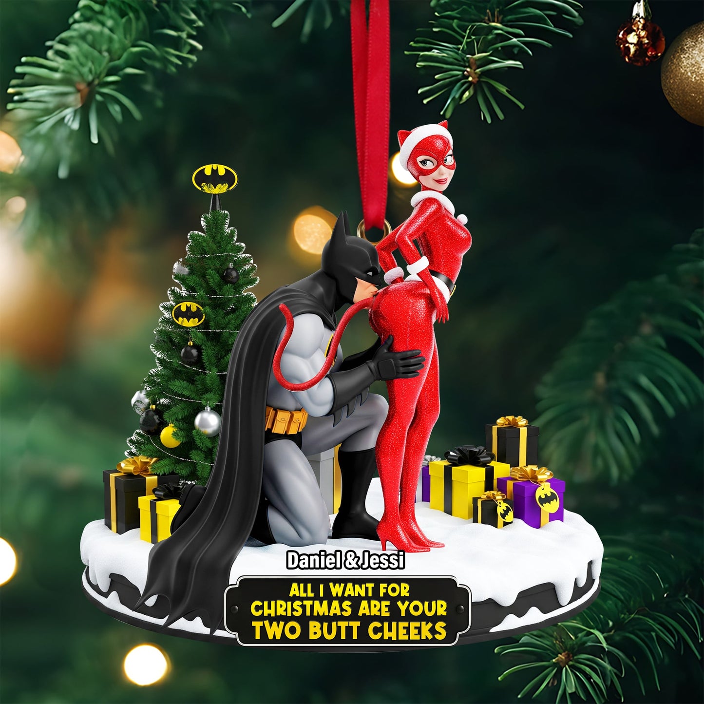 Cheeky Masked Couple Ornament - Personalized Gifts For Couple 04ohlu150925