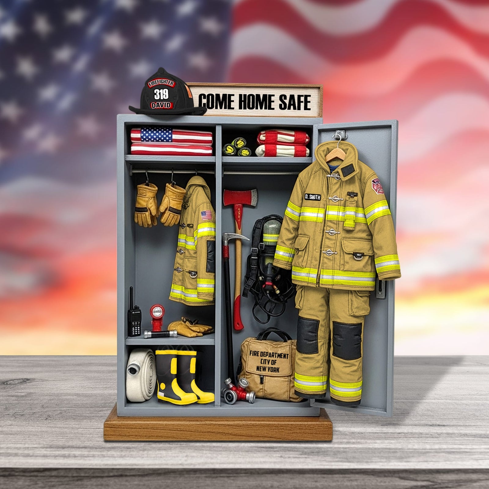 Firefighter Personal Locker Plaque - Personalized Gifts For Firefighter 06qhtn290525-Homacus