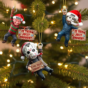 Creepy Jolly Christmas Ornament, Personalized Gifts For Horror Fans 01qhtn150925