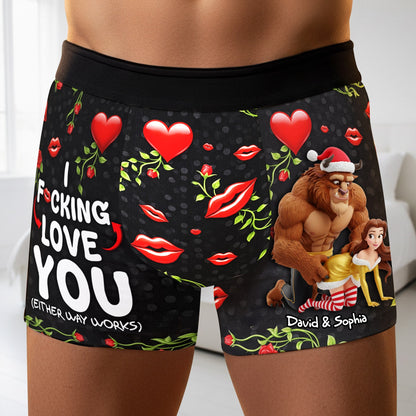 Naughty Couple Men's Boxers - Personalized Gifts For Him 03nalu180925