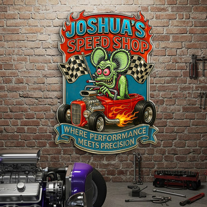Hot Rod Metal Sign Personalized Gifts For Car Lovers 01patn110825