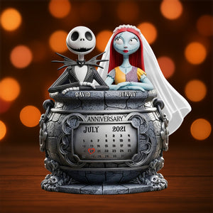 Skull Couple Personalized Anniversary Gifts For Couple Plaque 05totn140725